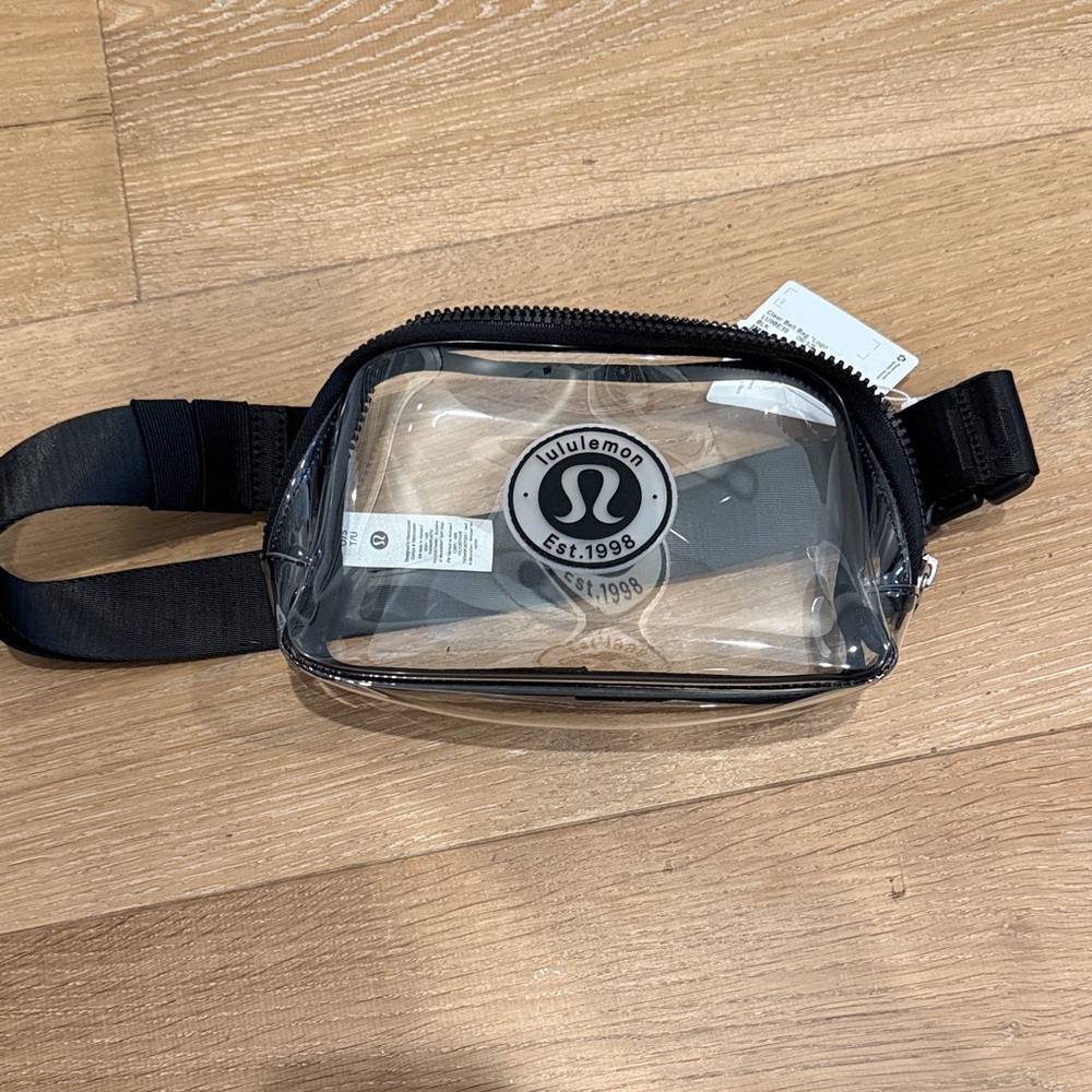 New- lululemon athletica Clear Black Crossbody Bag